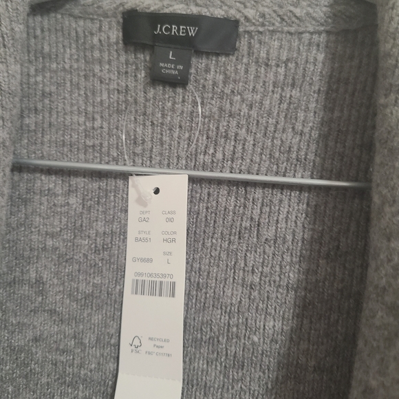 NWT J. Crew Gray Cocoon Sweater Blazer - Picture 6 of 7